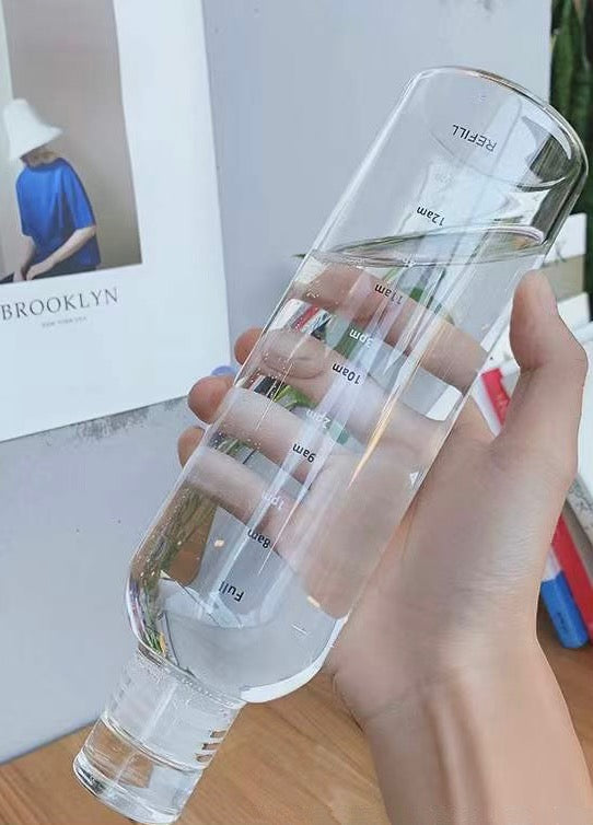 Clear Glass Water Bottle