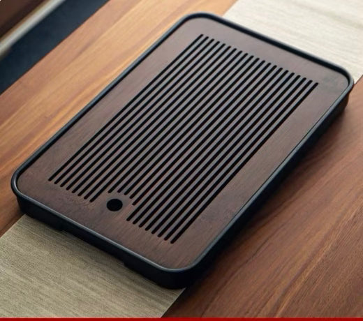 Traditional Tea Tray with drain - large