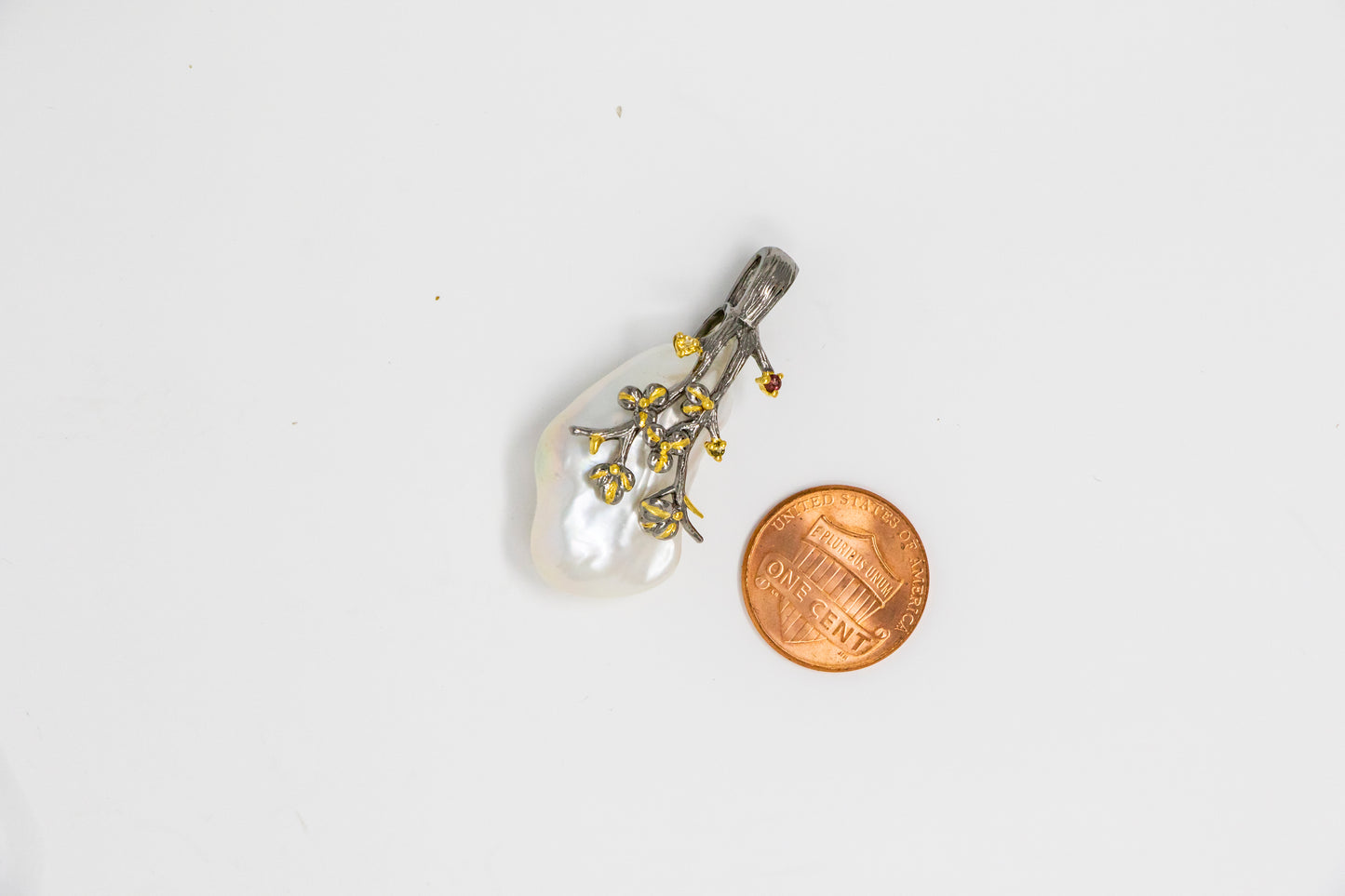 Baroque Pearl Tree Branch Pendant