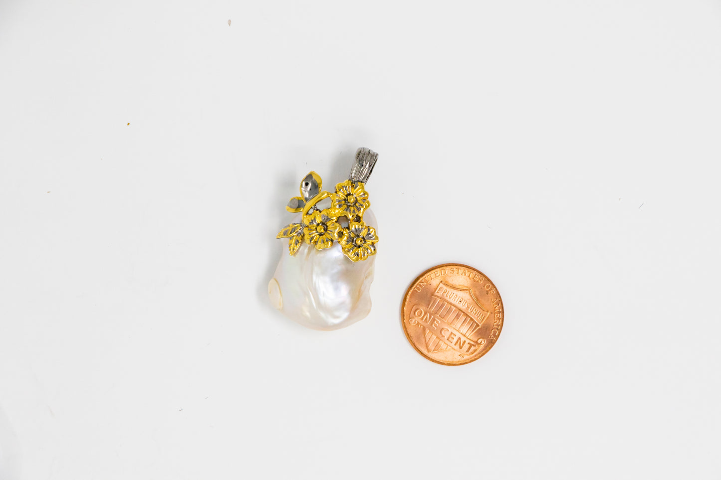 Baroque Pearl Flower Pendant