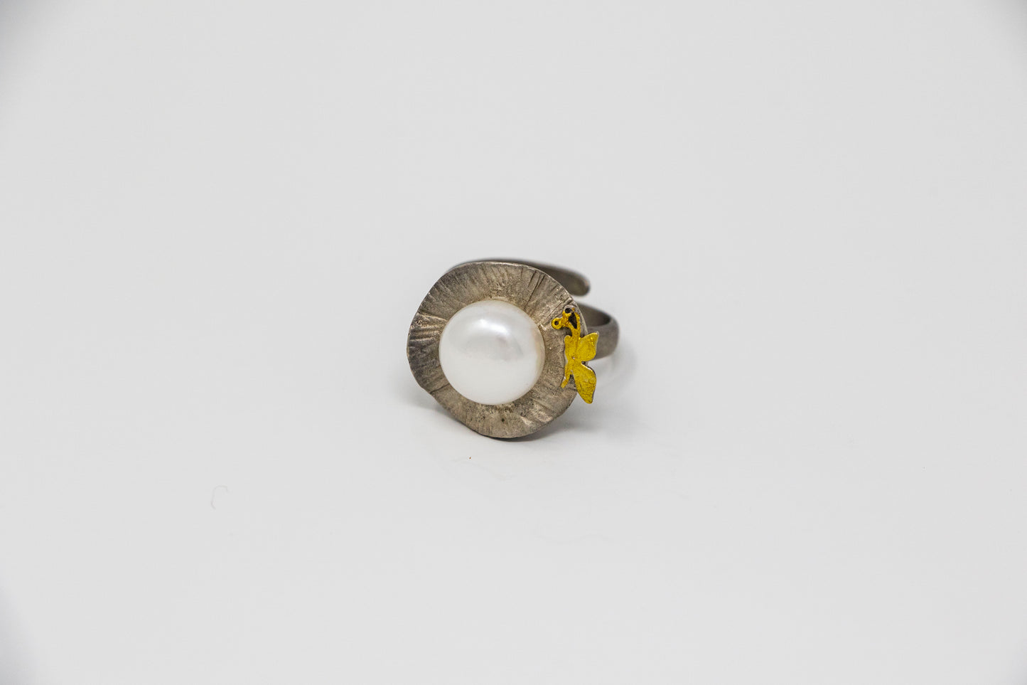 Baroque Pearl Butterfly Statement Ring
