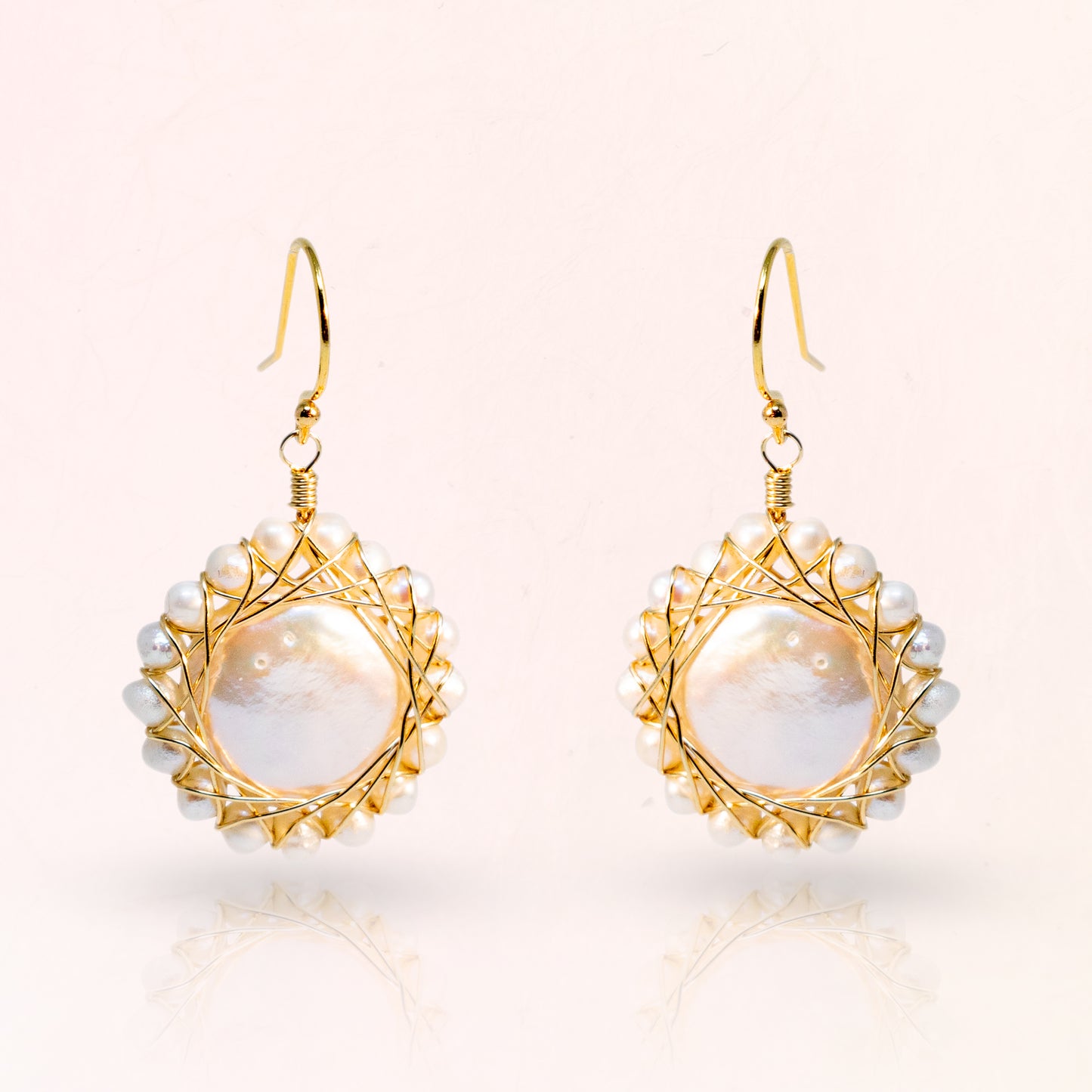 Pearl Sun Earrings