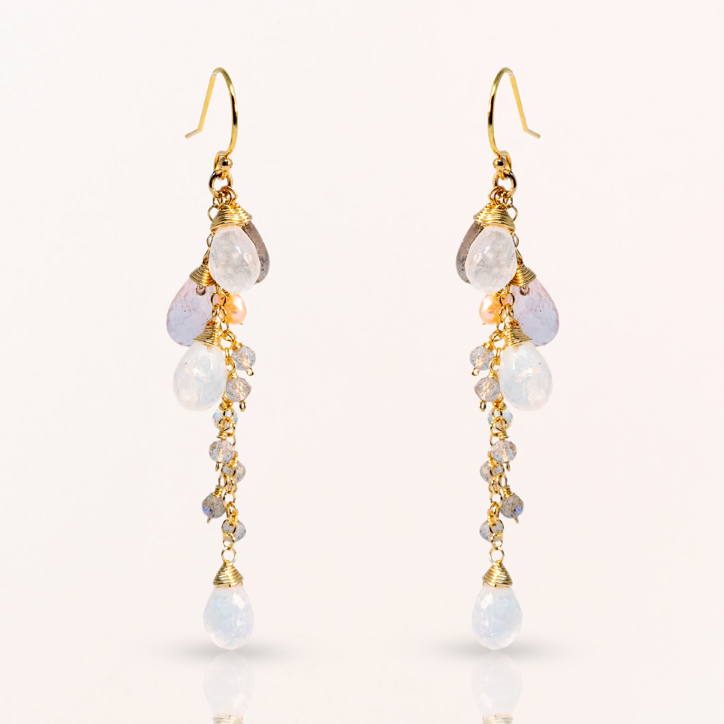 Moonstone and Labradorite Earrings