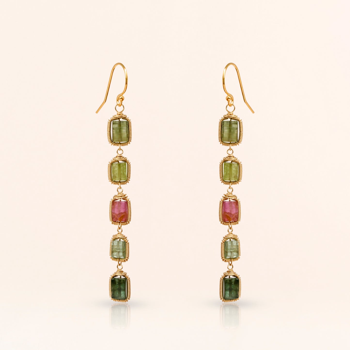 Rough Tourmaline Earrings