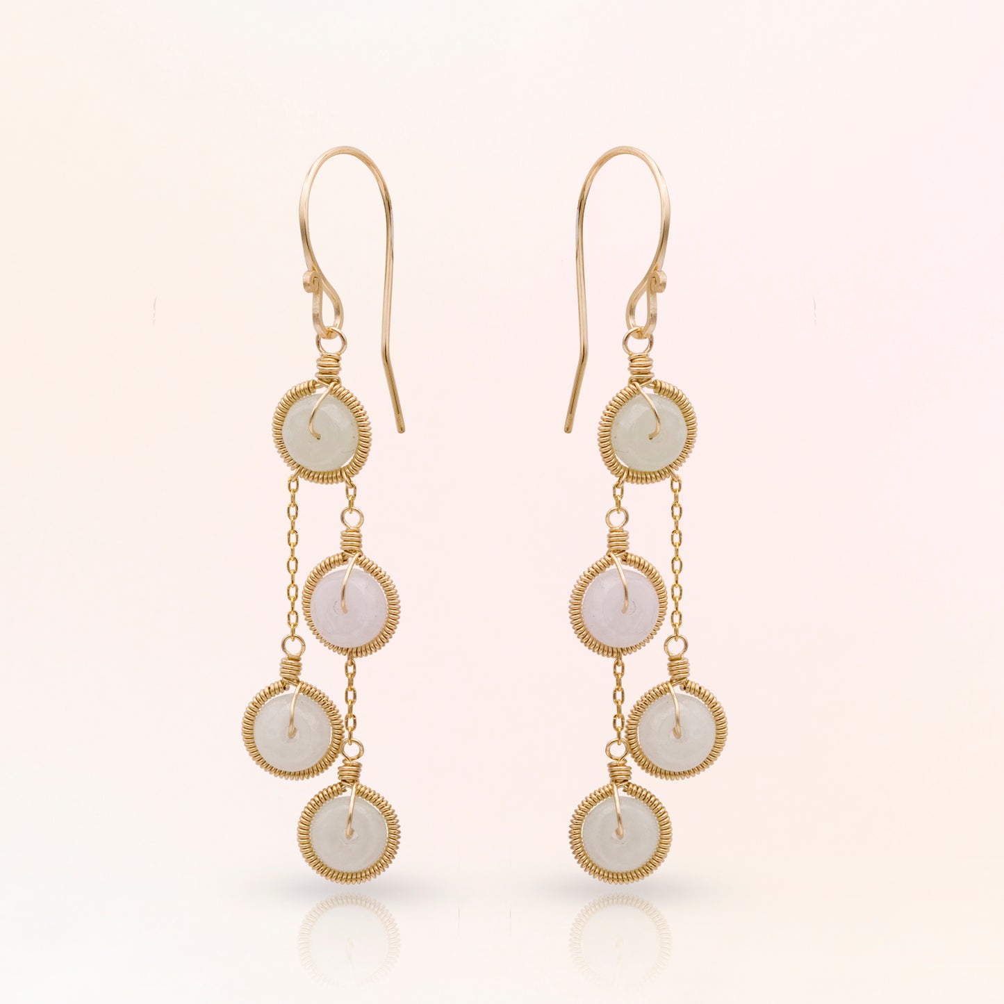 White Jade Drop Earrings
