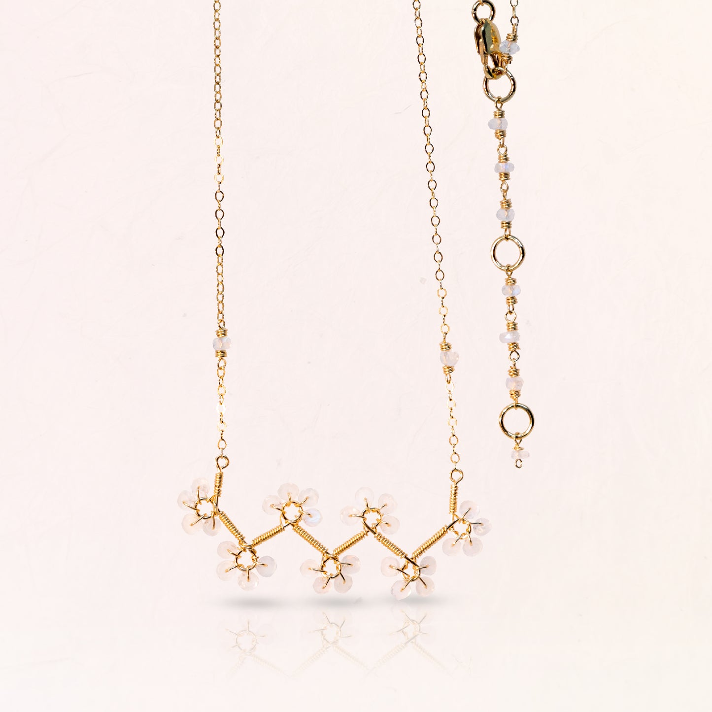 Moonstone Branch Necklace