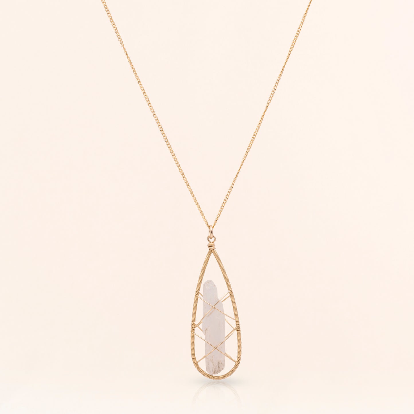 Rough White Crystal Pendant