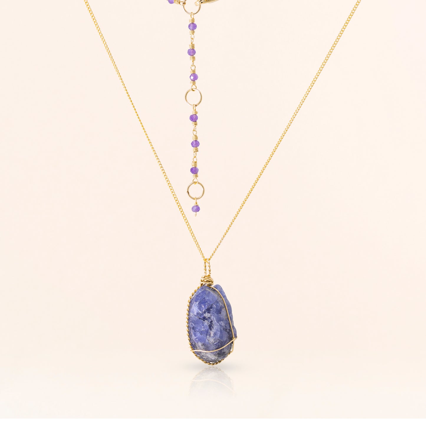 Rough Tanzanite Necklace
