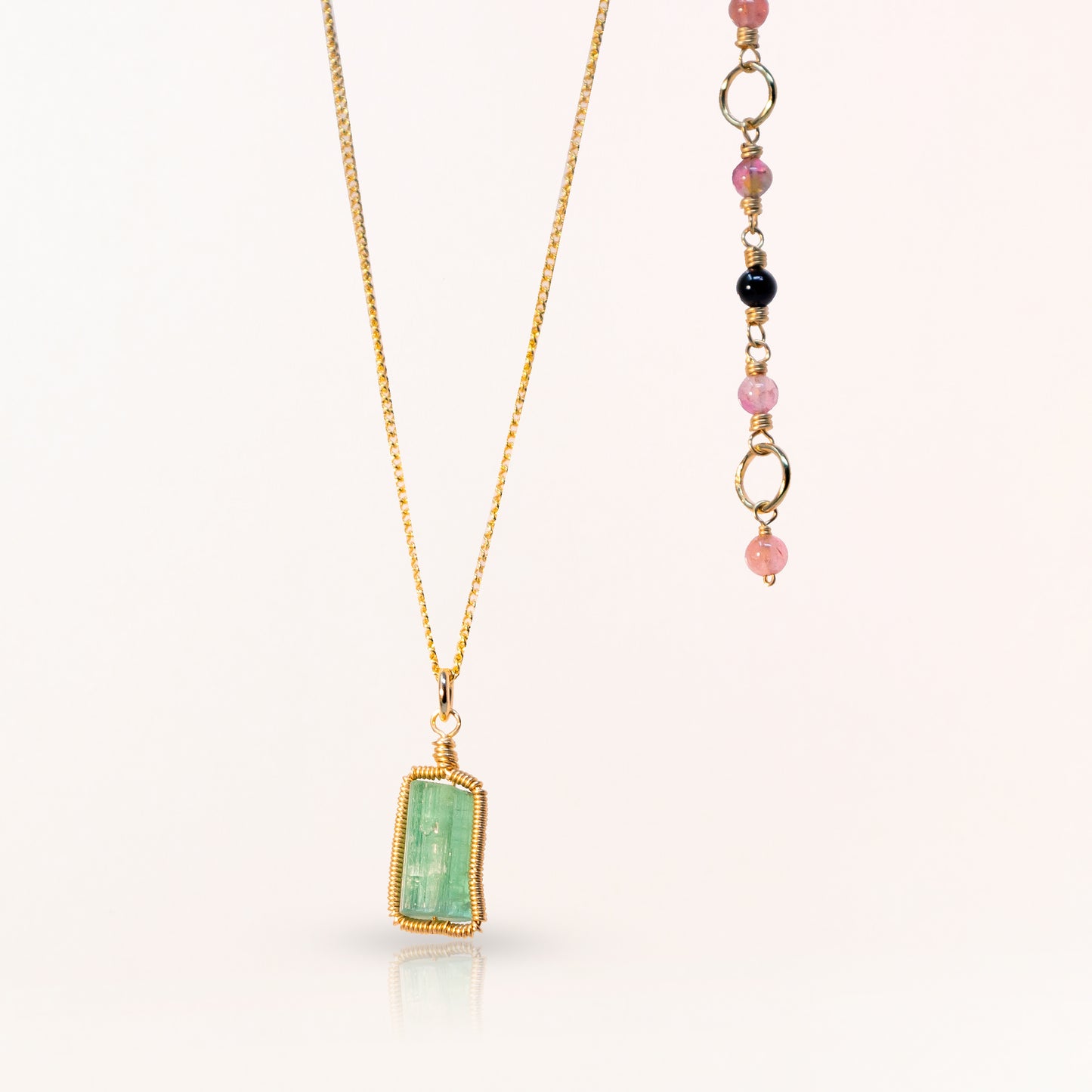 Rough Tourmaline Crystal Pendant