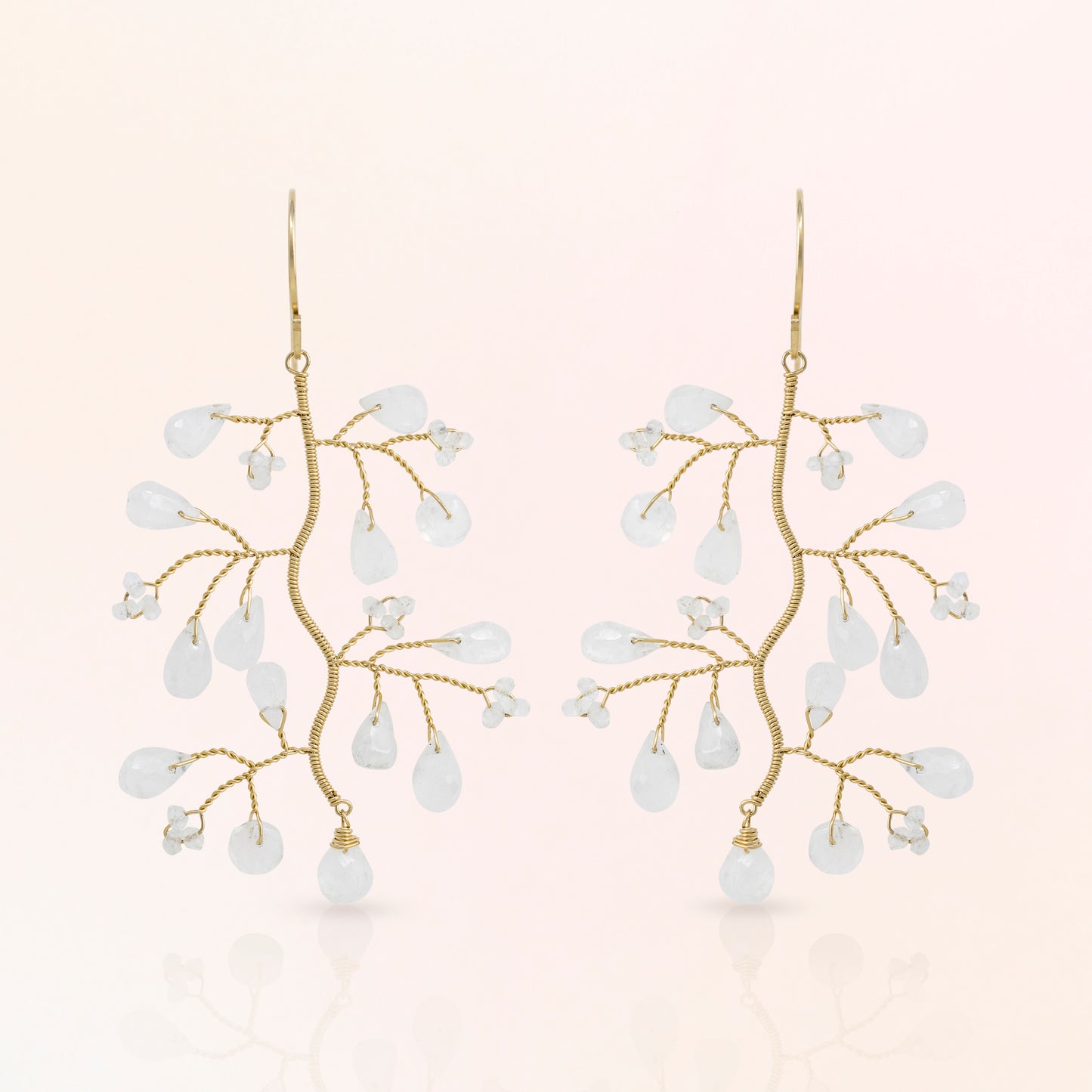 Moonstone Tree Earrings