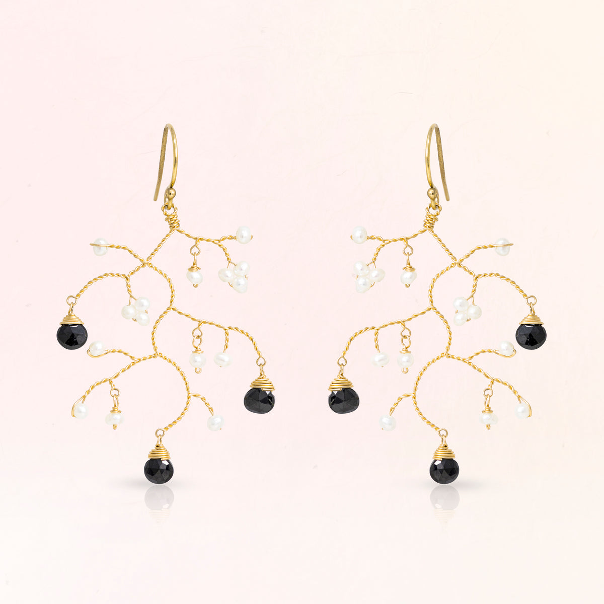 Gemstone Tree Earrings