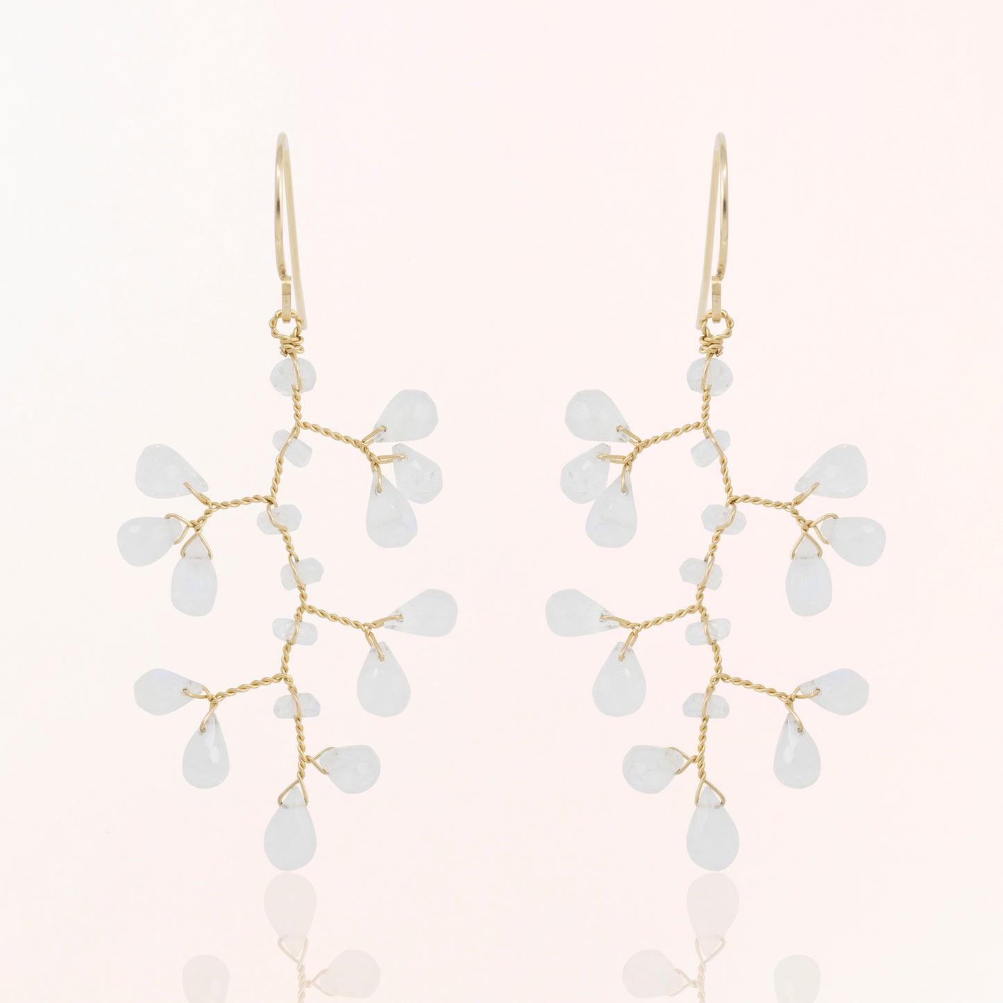 Moonstone Tree Earrings