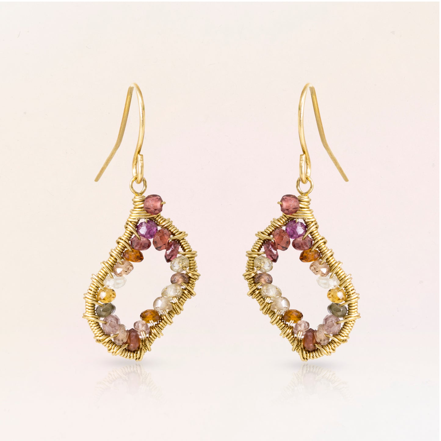 Gemstone Geode Earrings