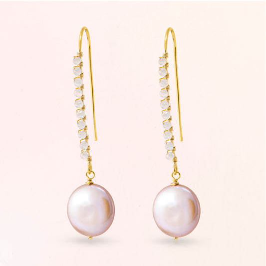 Baroque Pearl and Crystal Earrings