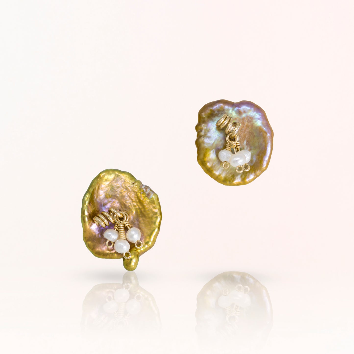 Baroque Coin Pearl Earrings
