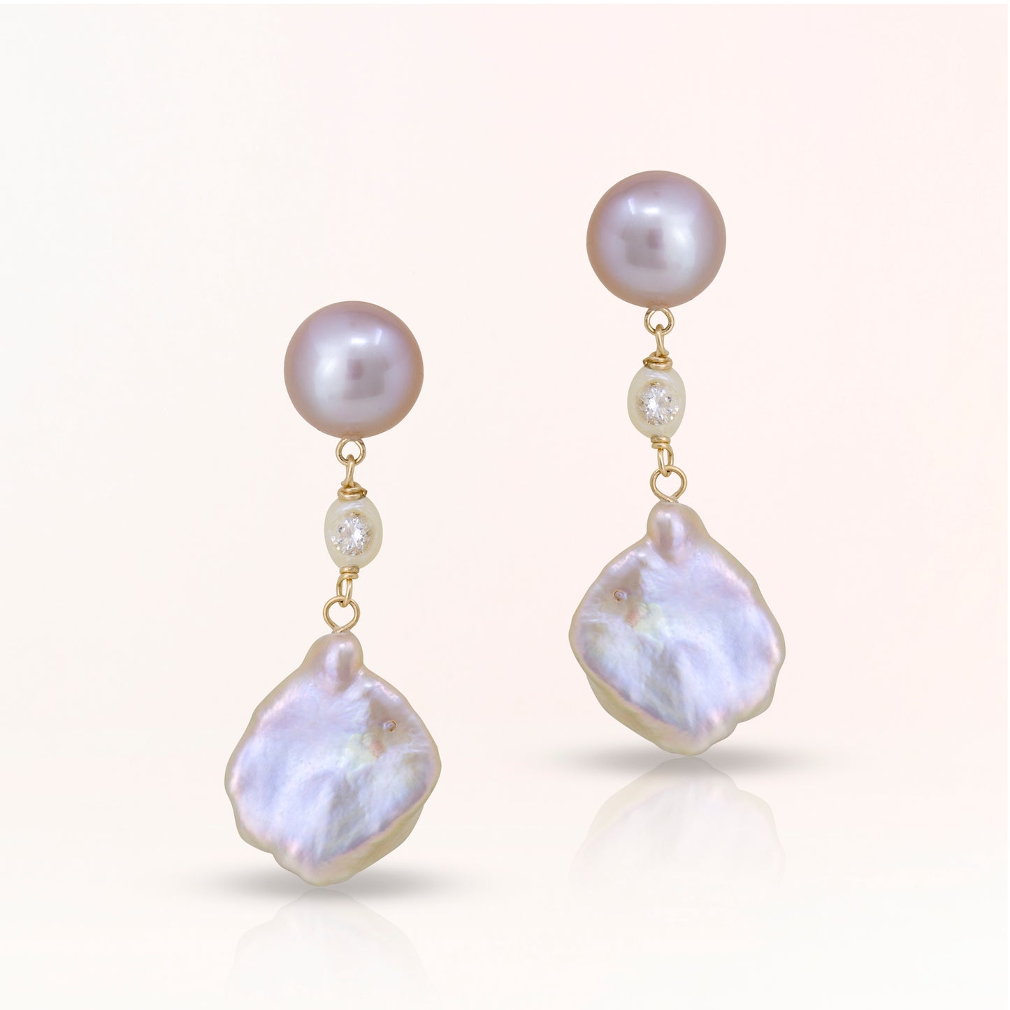 Baroque Pearl Stud Earrings