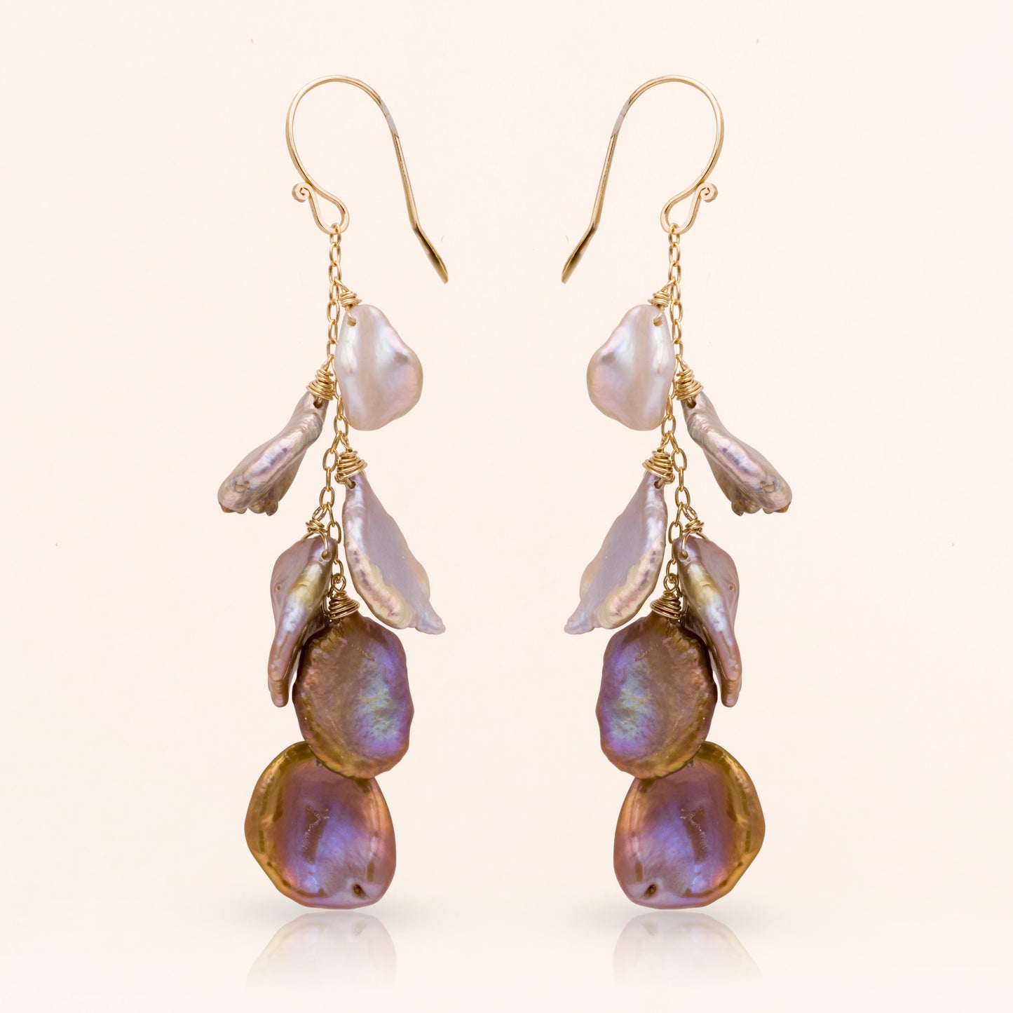pearl cluster earrings