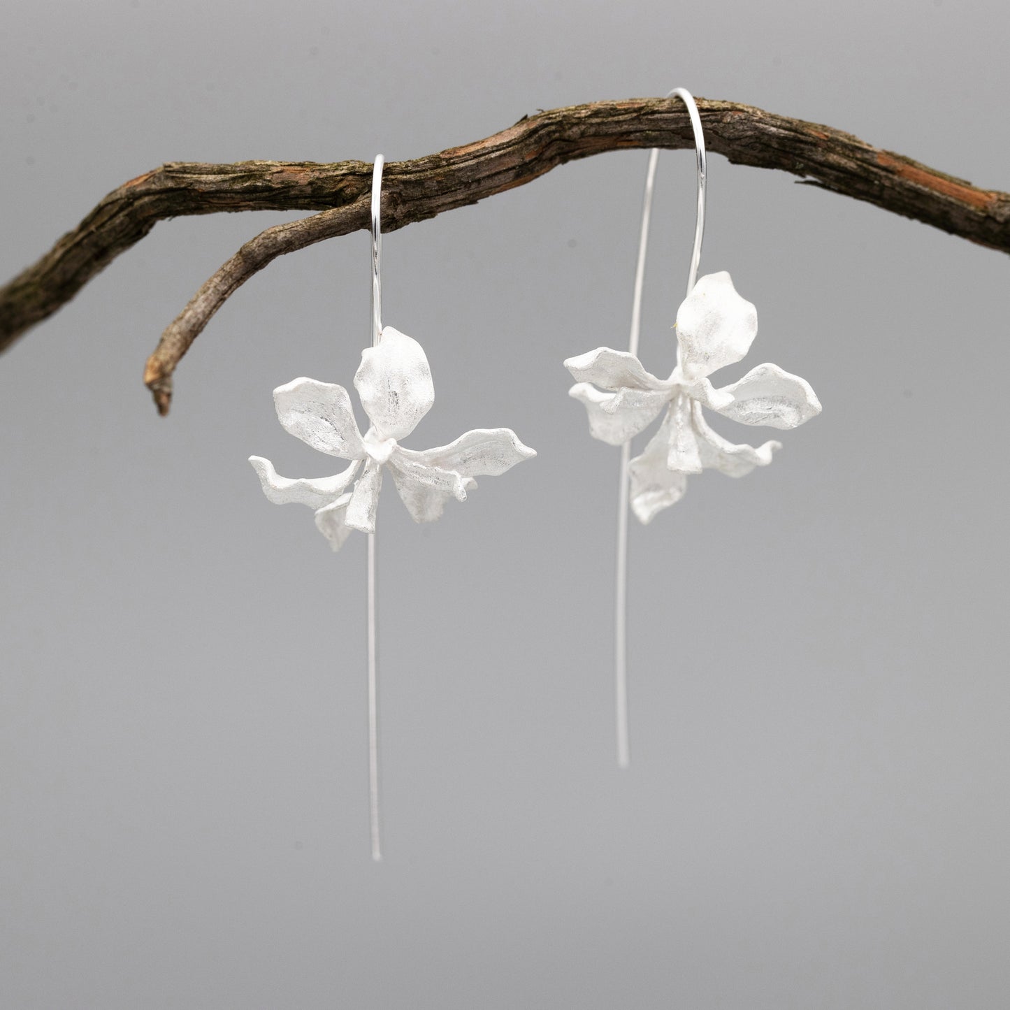 Large Flower Drop Earrings