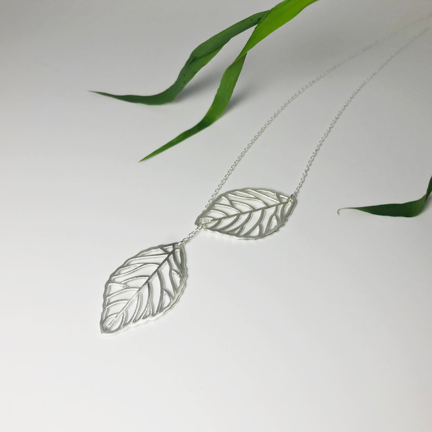Tree Leaves Sterling Silver Necklace