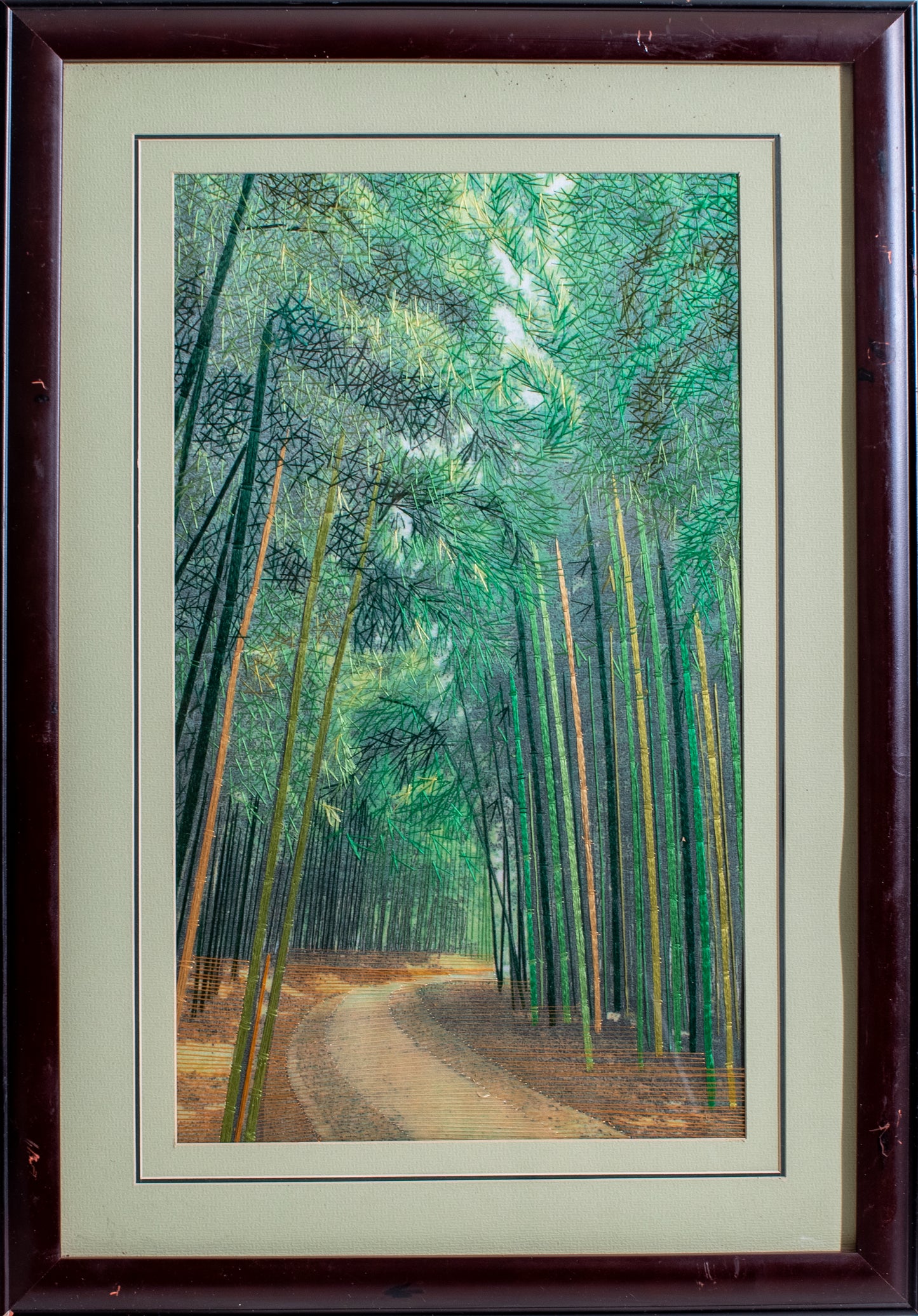 Bamboo Forest - Silk Art Framed and Matted