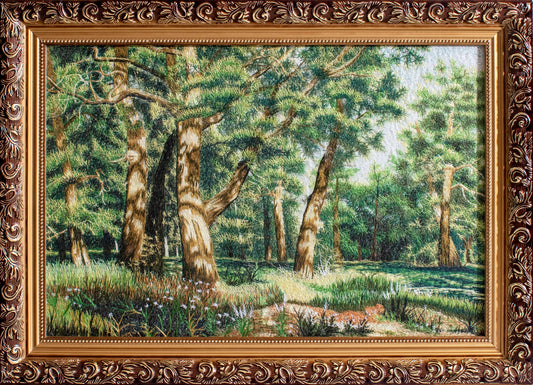 Forest Meadow - Silk Art Framed and Matted