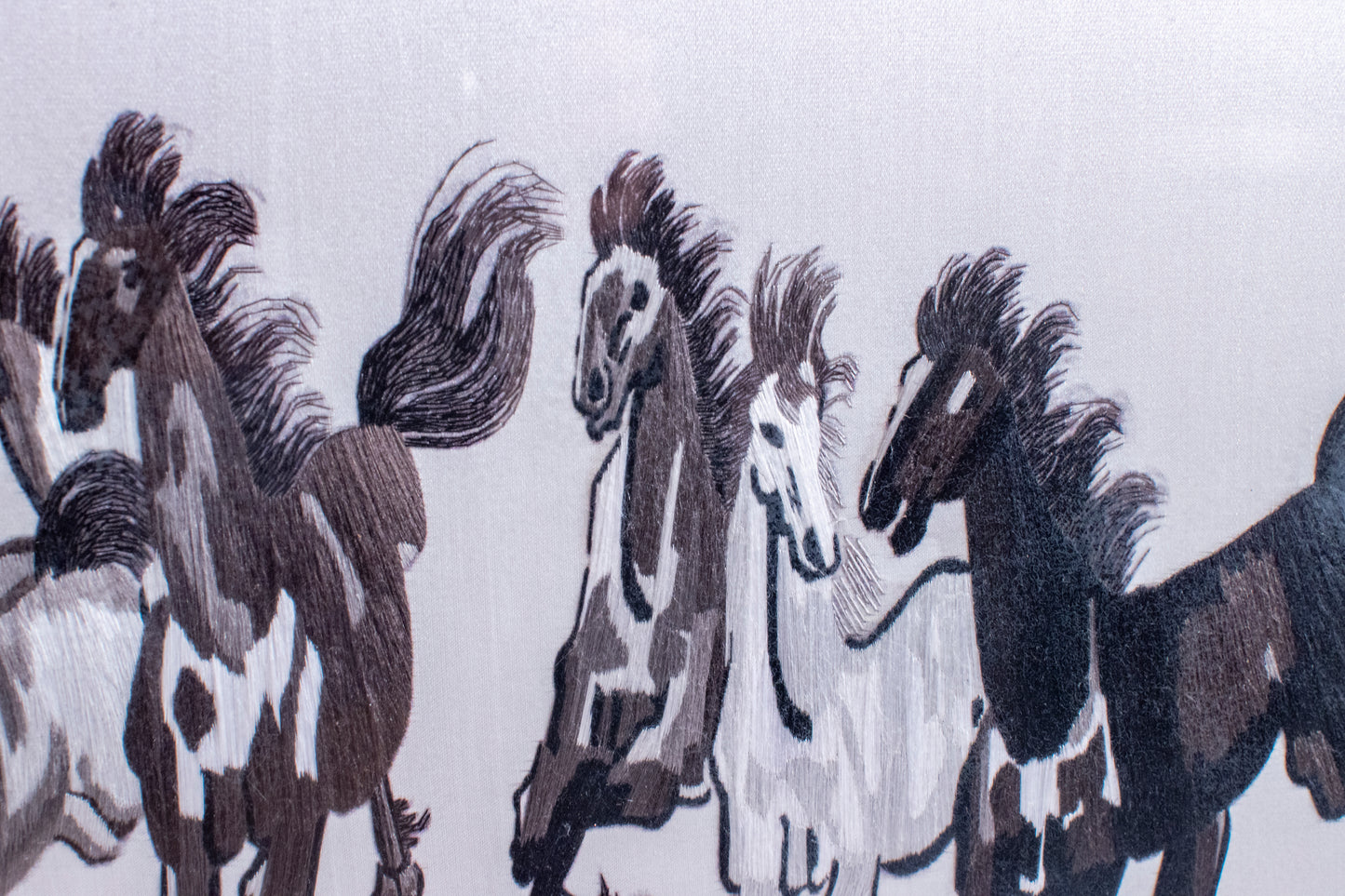 Wild Horses - Silk Art Framed and Matted