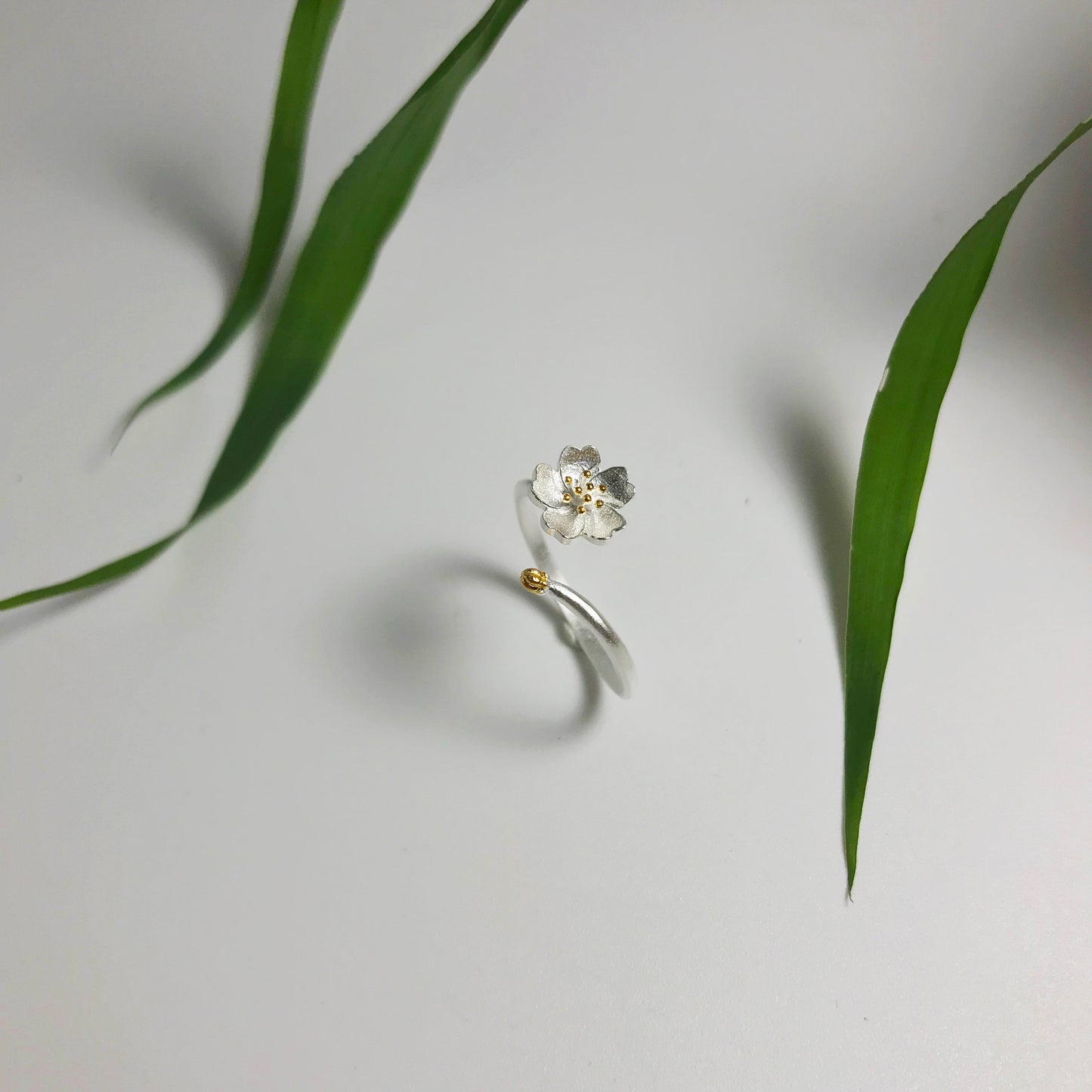 Cherry Blossom Sterling Silver Ring