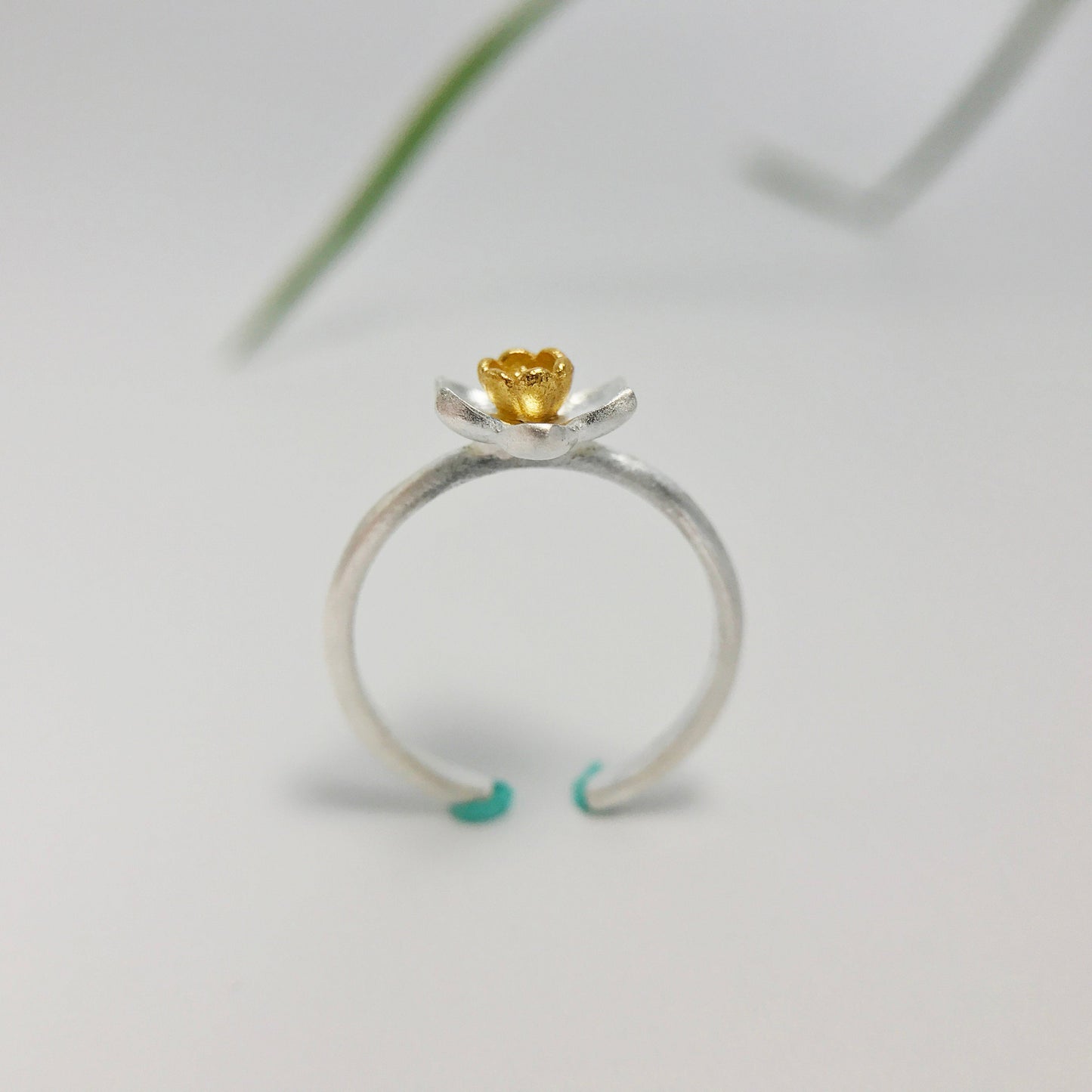 Small Lotus Sterling Silver Ring