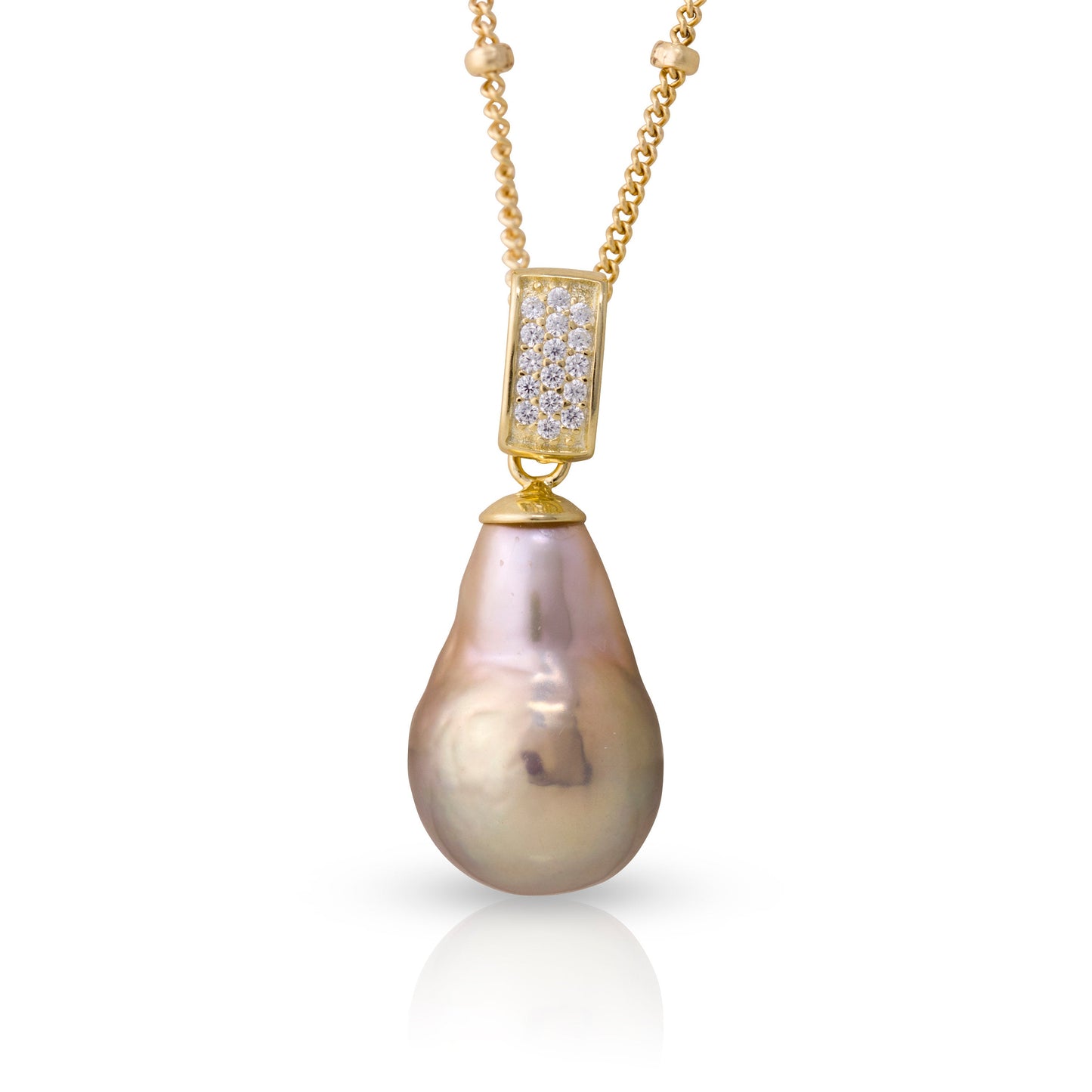 pearls with swarovski crystals