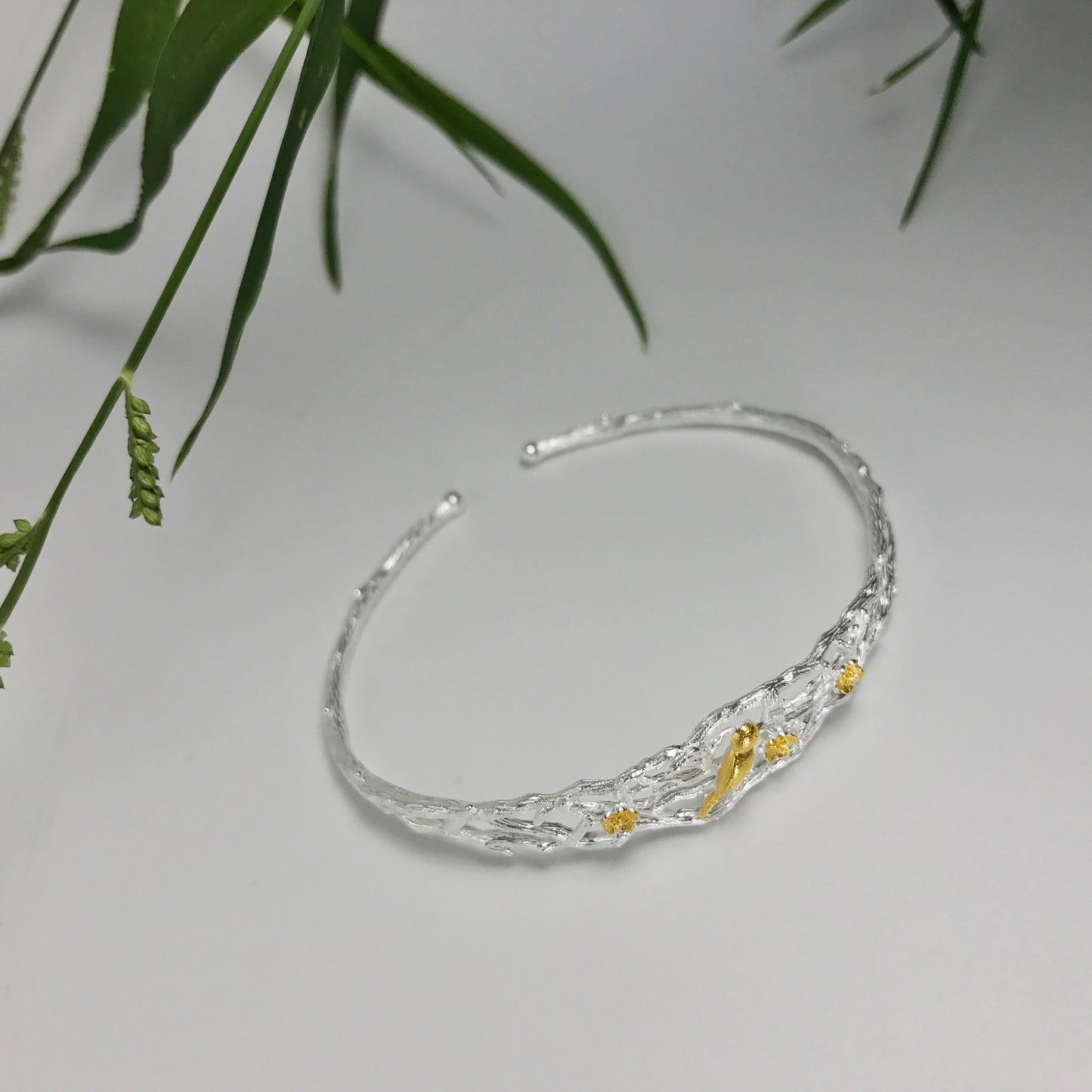 Bird Bracelet Sterling Silver Nature Jewelry