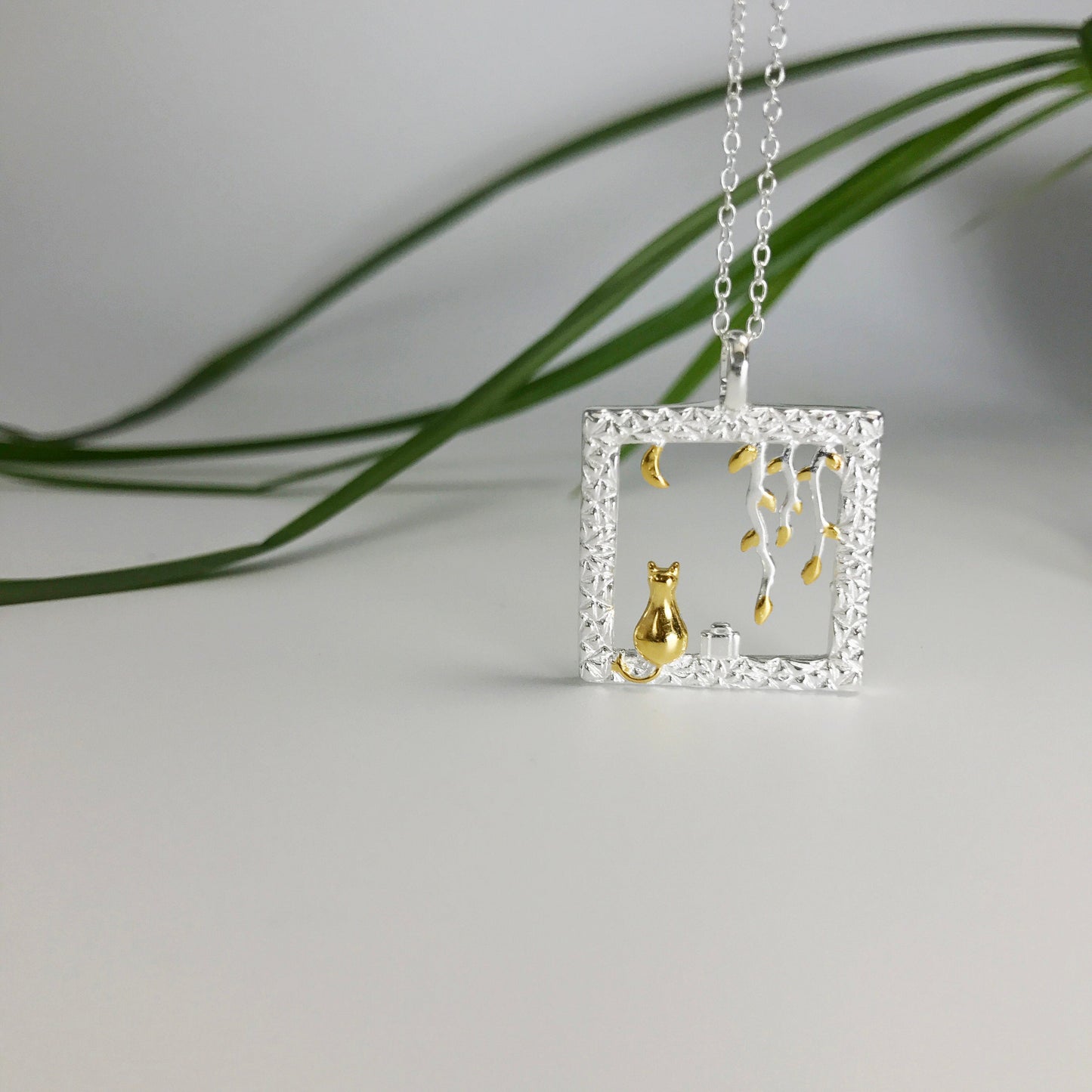 Cat Sterling Silver Necklace