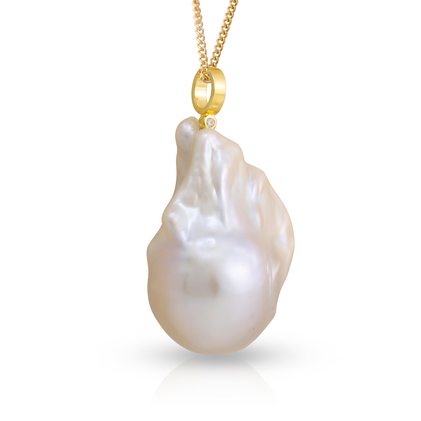 Baroque Pearl Pendant South China Genuine Pearl Swarovski Crystal