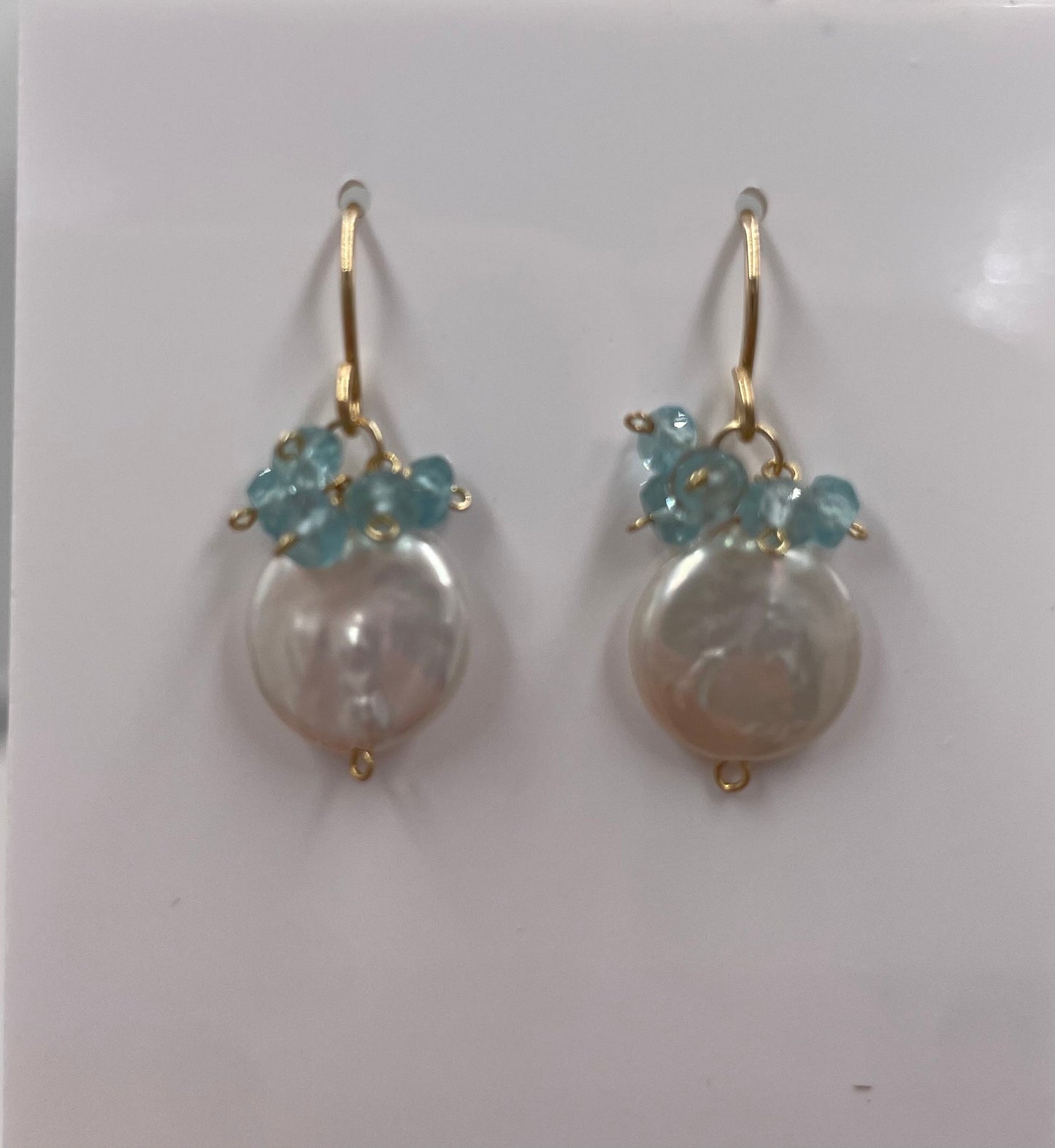 Gemstone Cluster Drop Earrings