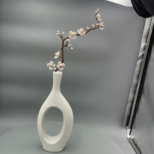 Pearl Branch with Ceramic Vase