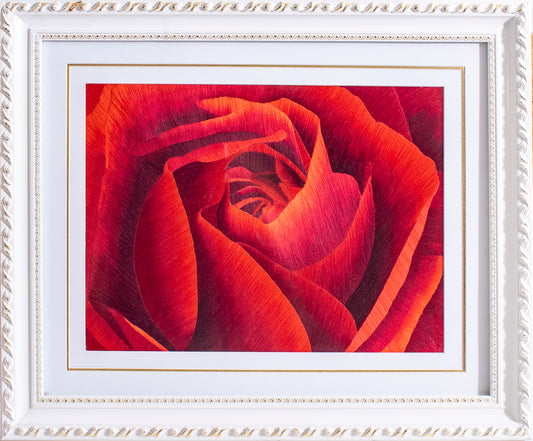 Rose - Silk Art Framed and Matted