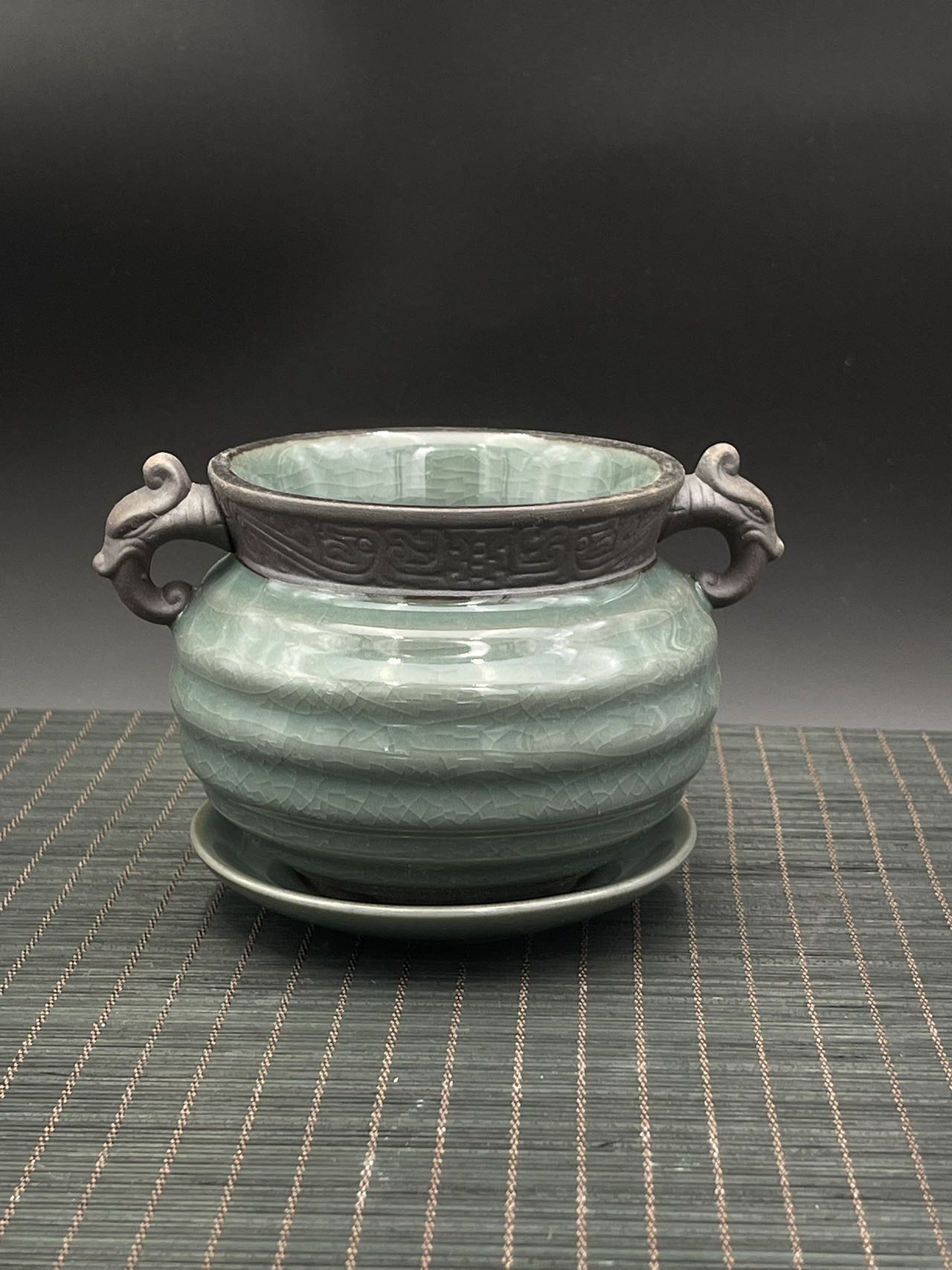 Small Ceramic Glazed Flower Pot