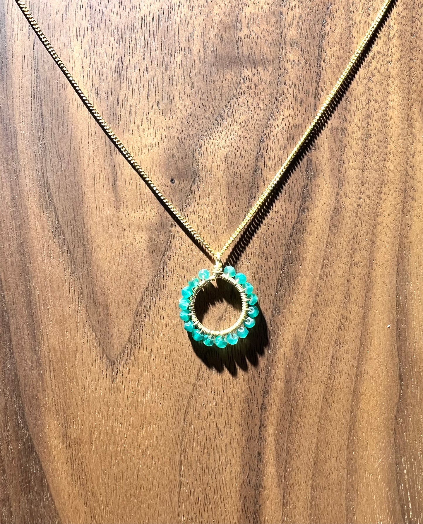Green Onyx Ring Necklace