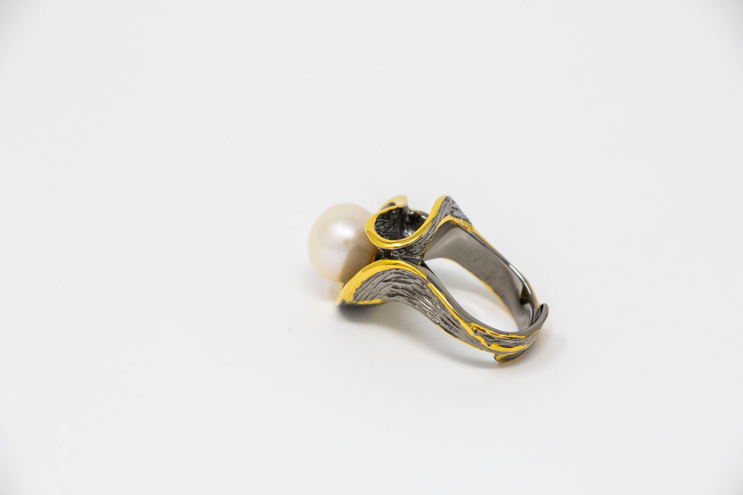 Baroque Pearl Art Deco Statement Ring