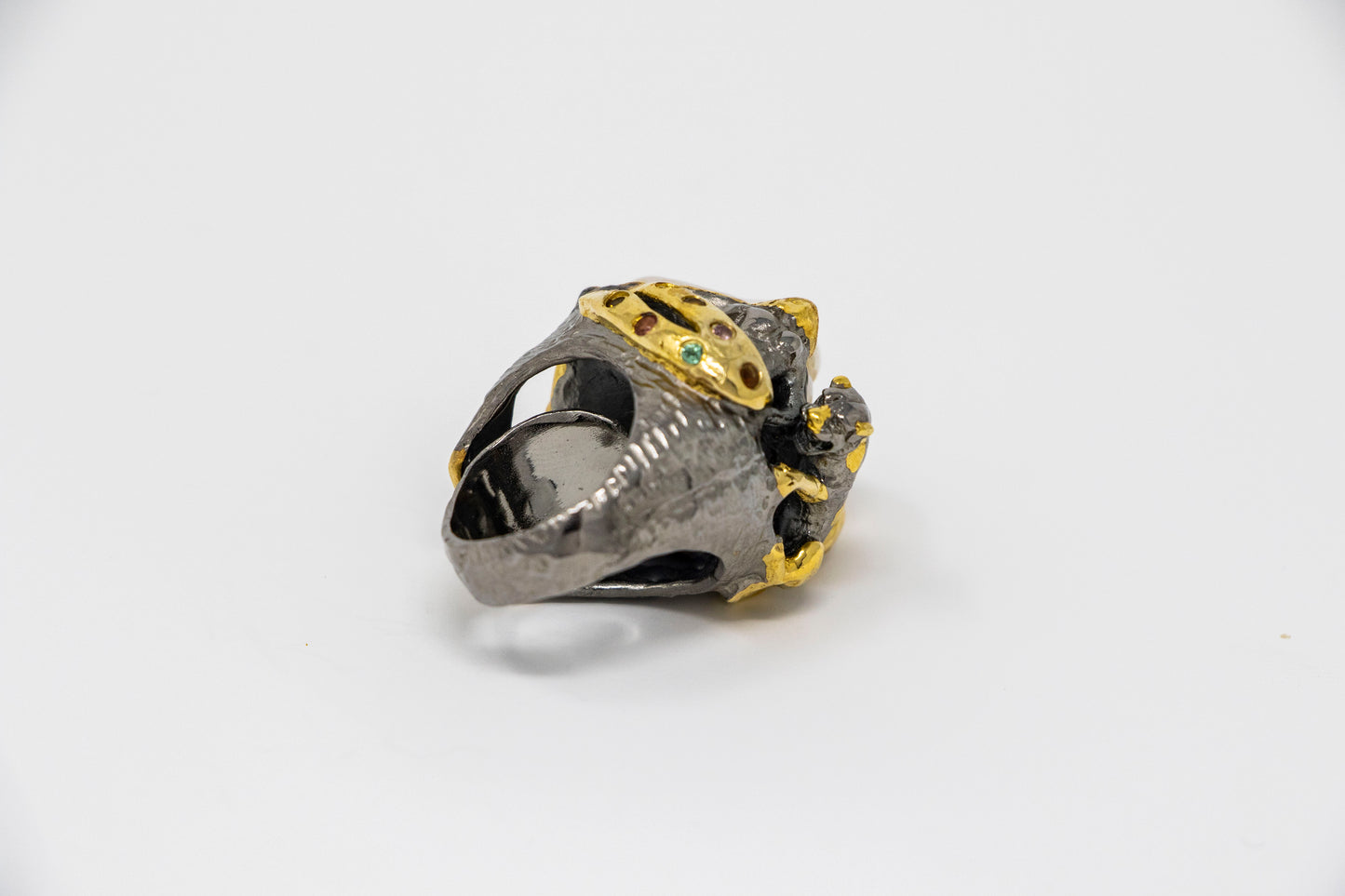 Baroque Woman and Leopard Statement Ring