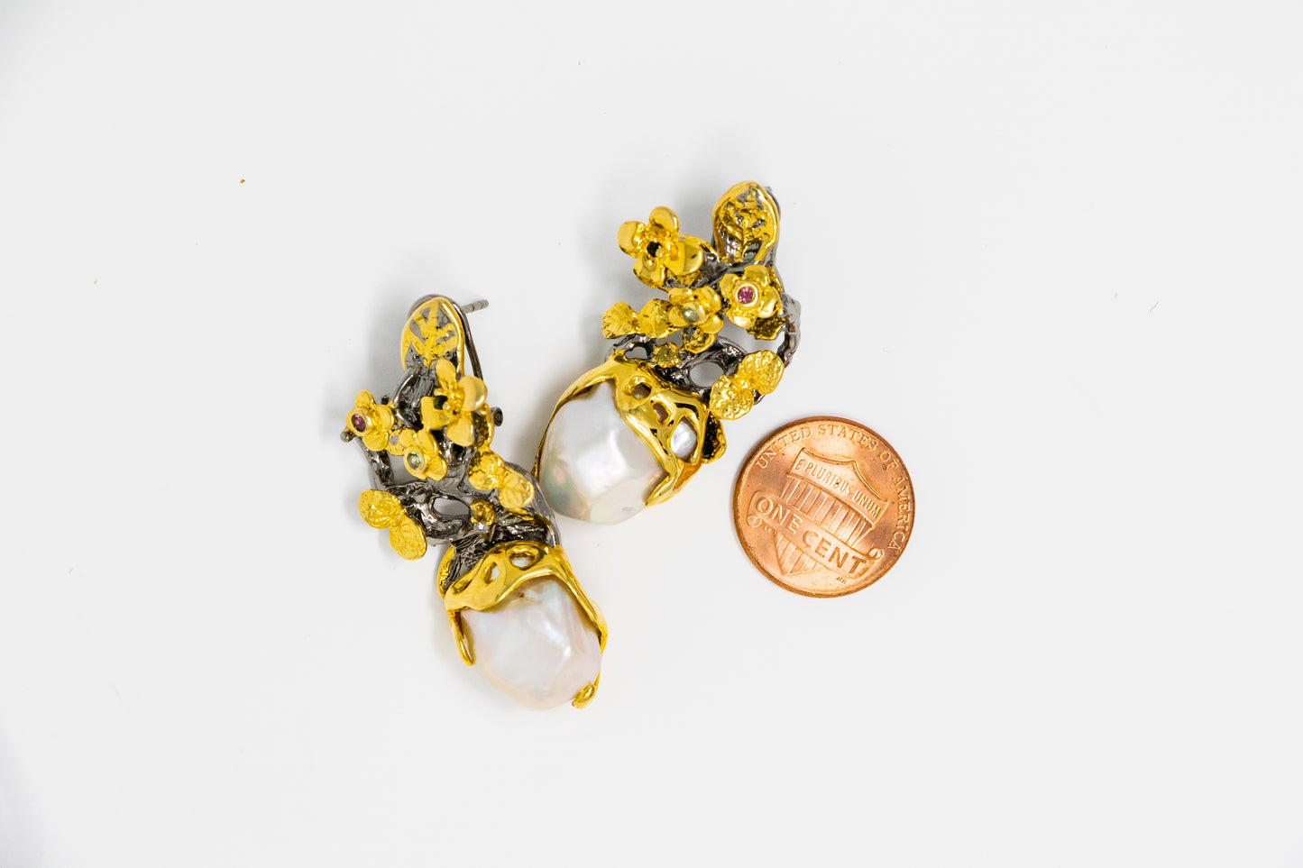 Baroque Pearl Flower Earrings