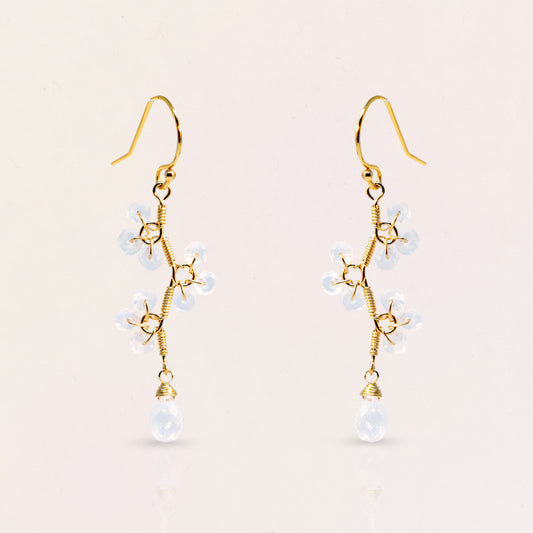 Moonstone Branch Earrings
