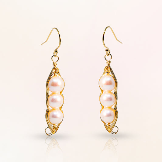 Peas in a Pod Pearl Earrings