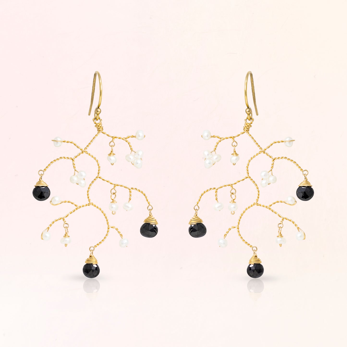 Gemstone Tree Earrings