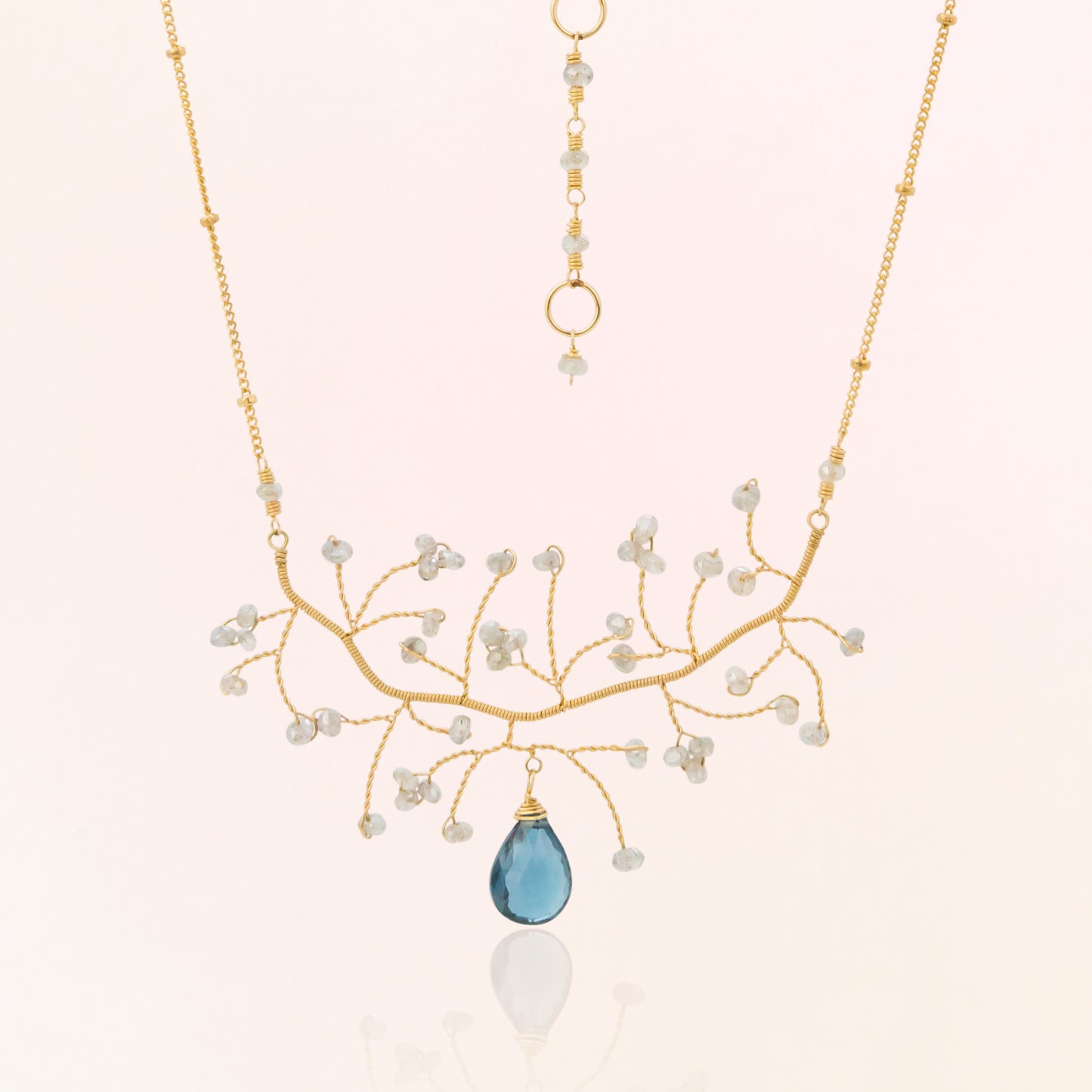 Tree Necklace with Gemstone Pendant