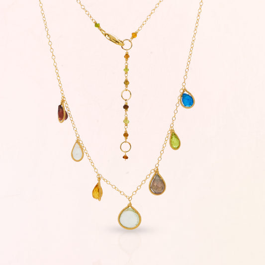 Multi-Color Gemstone Necklace