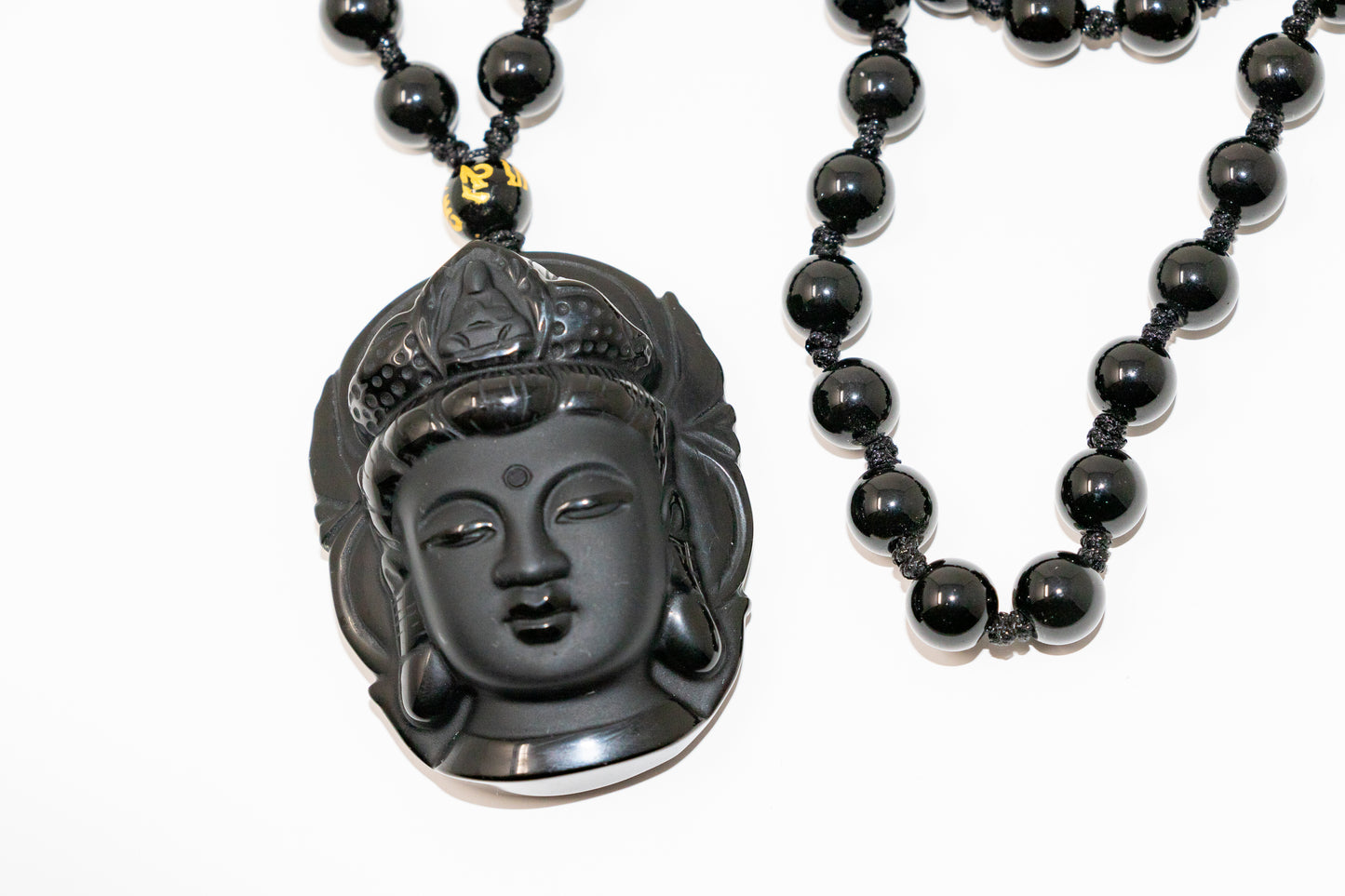 Black Onyx Bodhisattva Pendant