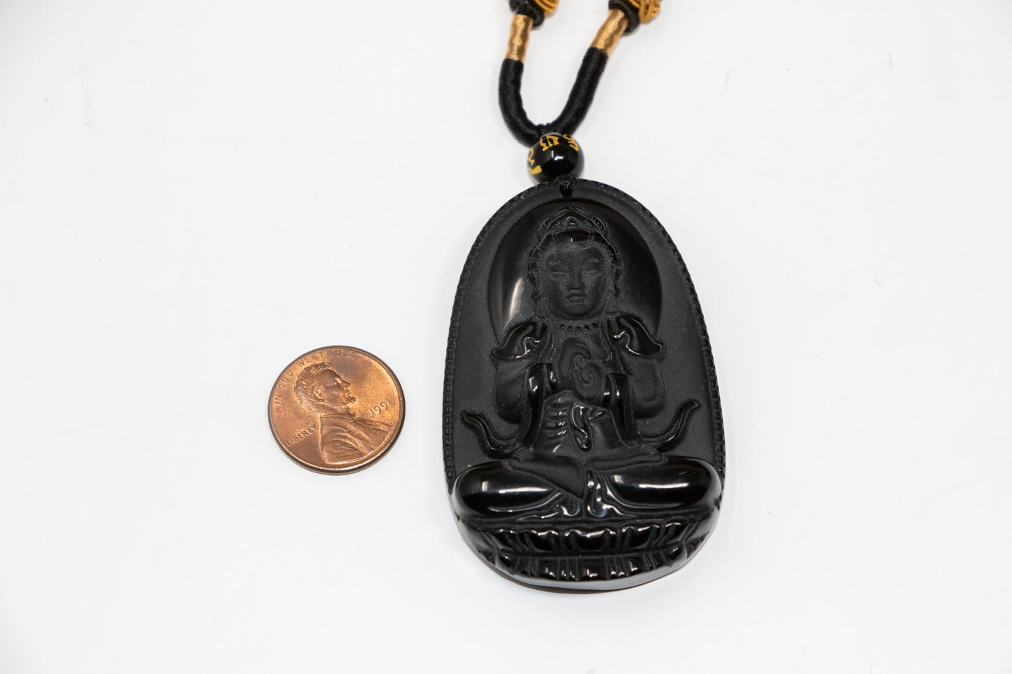 Black Onyx Buddha Pendant