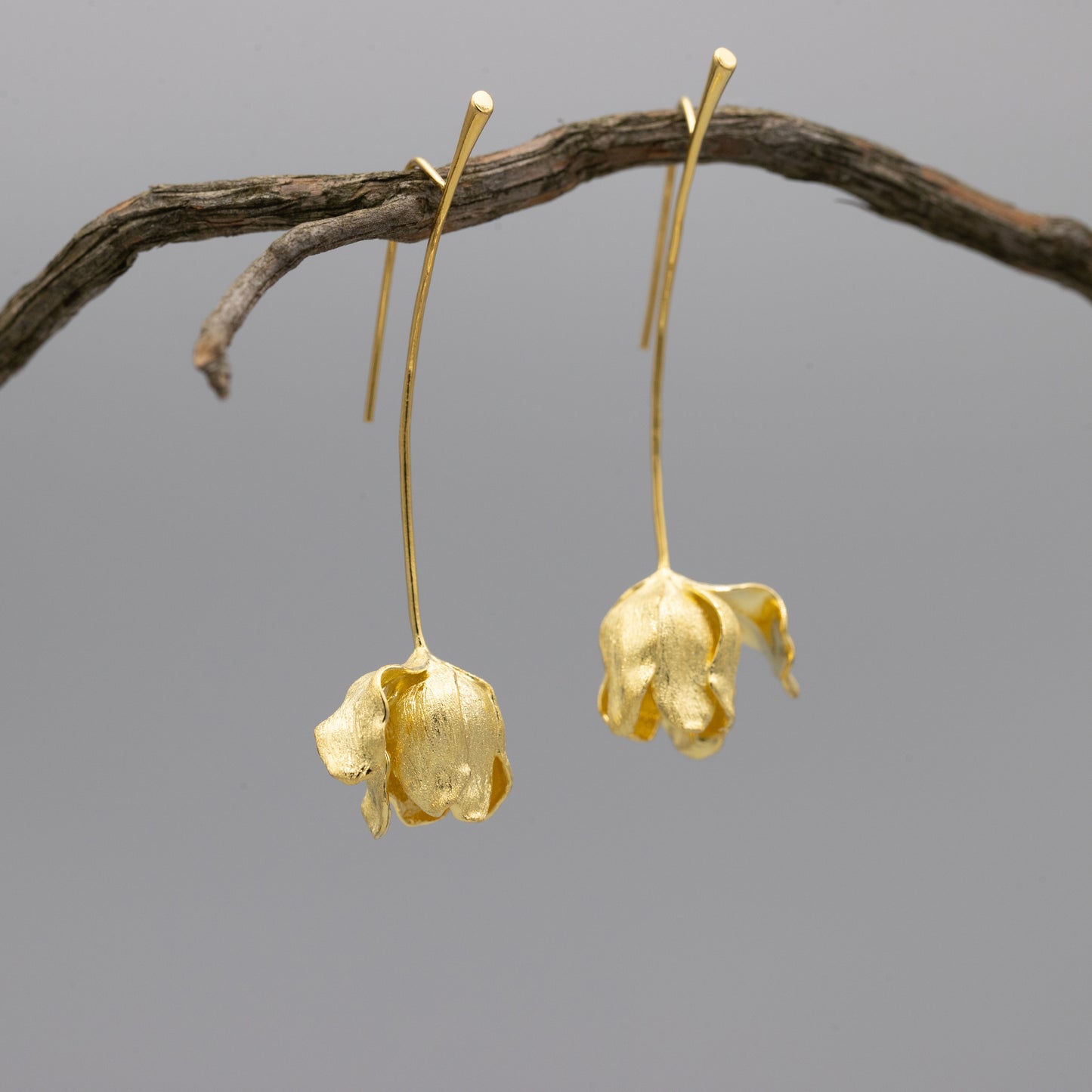 Flower Stud Drop Earrings