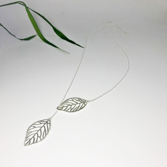 Tree Leaves Sterling Silver Necklace