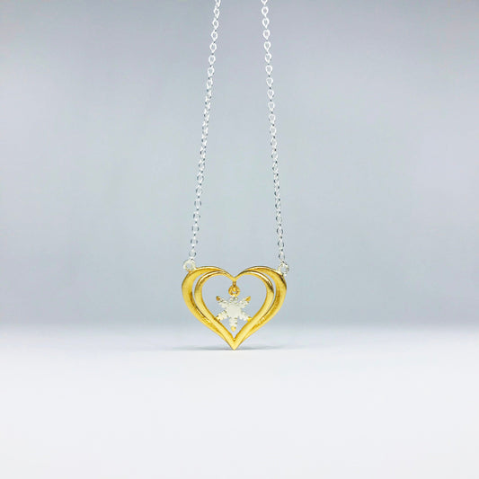 Winter Heart Pendant Sterling Silver Necklace